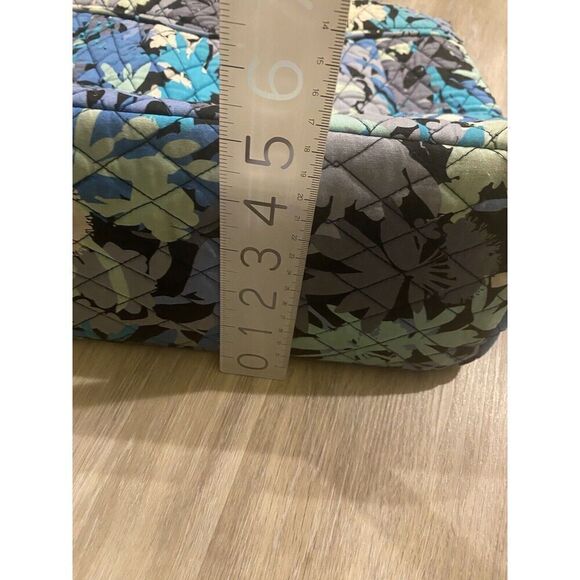 Vera Bradley-CAMO FLORAL-Pleated Tote Quilted Cotton Travel Designer Bag - Picture 8 of 16